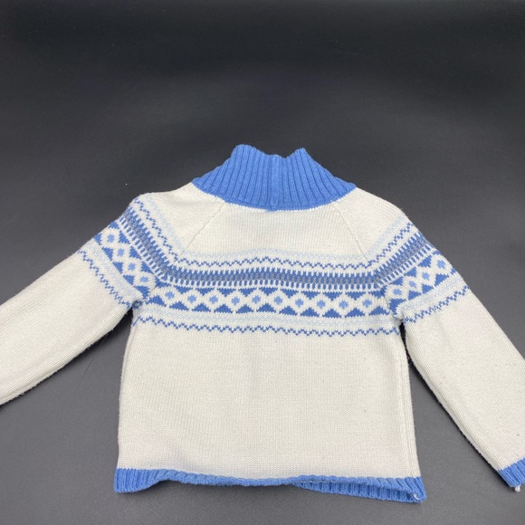 Janie and Jack infant 12-18 months white/blue sweater - Picture 8 of 8